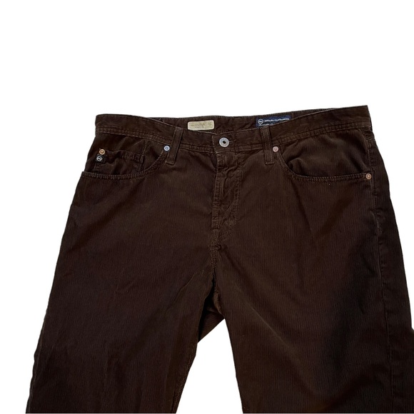 AG Adriana Goldschmied Protege Straight-Leg Brown Corduroy Jeans - Picture 7 of 13